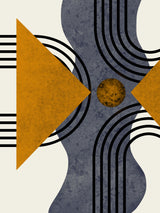 Textured Mid Century Composition 3 Poster och Canvastavla