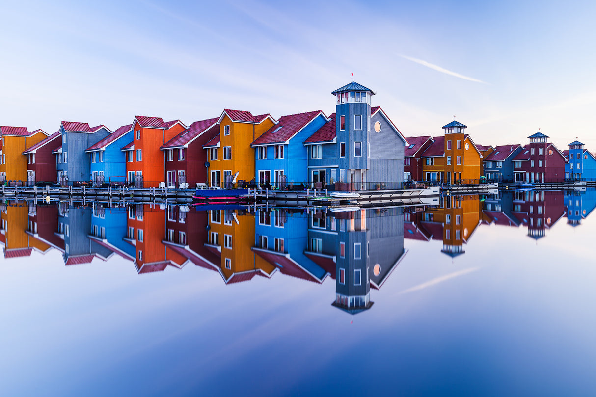Colored homes Poster och Canvastavla