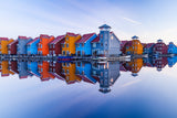 Colored homes Poster och Canvastavla