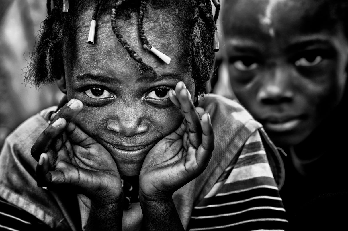 Children from Benin. Poster och Canvastavla