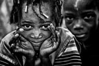 Children from Benin. Poster och Canvastavla