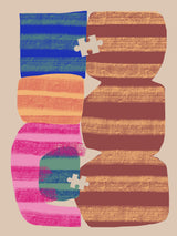 Abstract Stripe Minimal Collage 14 Poster och Canvastavla