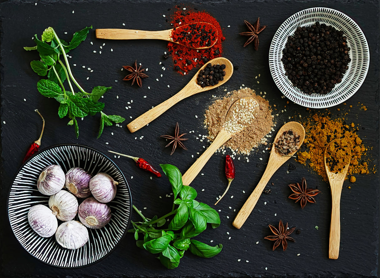 Cheerful juicy still-life with spices 1 Poster och Canvastavla
