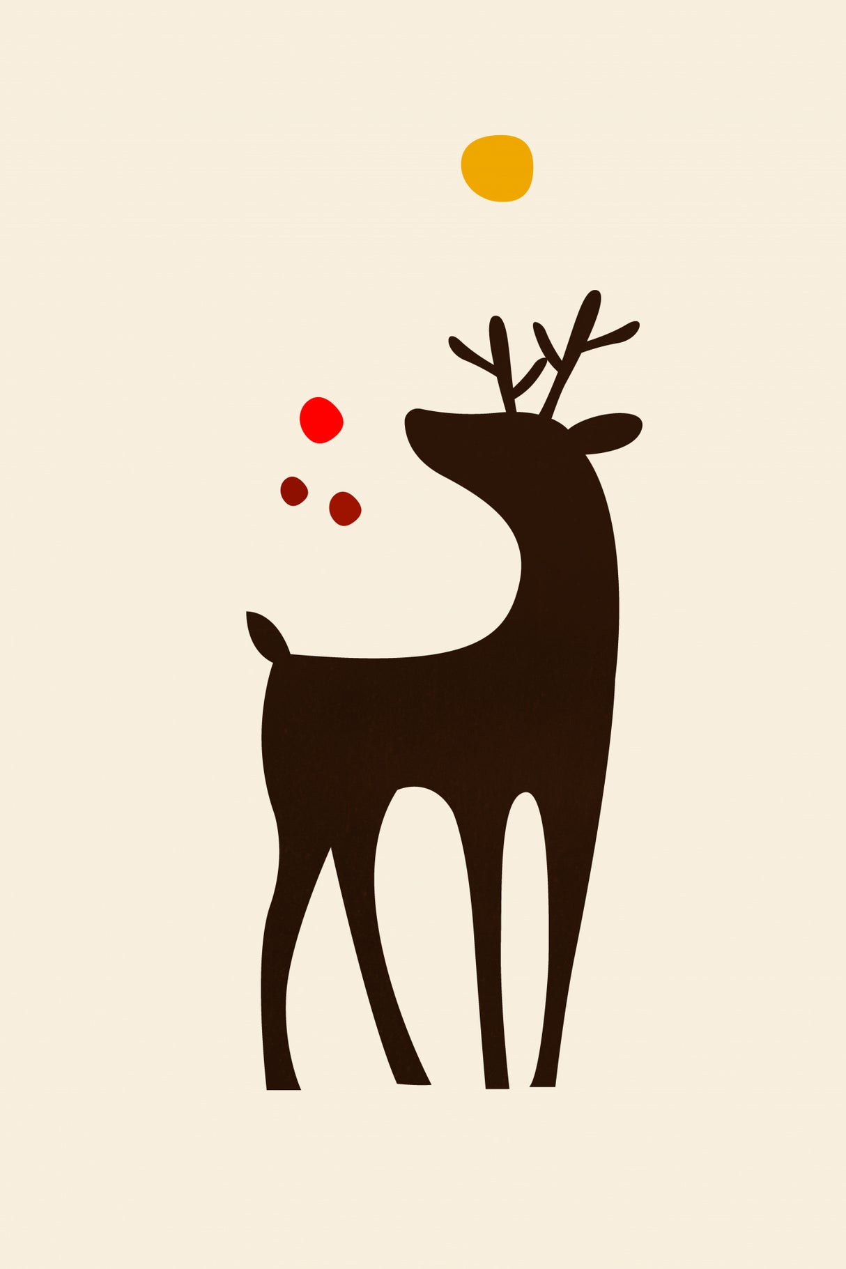 Rudolph Searching for His Nose Poster och Canvastavla