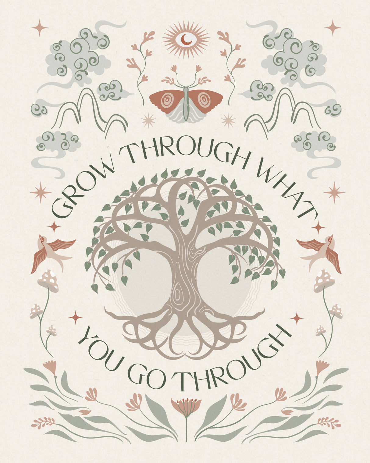 Grow Through Poster och Canvastavla