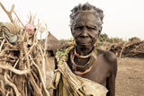 elder woman at a Toposa village Poster och Canvastavla