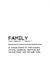Quote Family Life Poster och Canvastavla