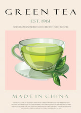 Green Tea Est. 1961 Poster och Canvastavla