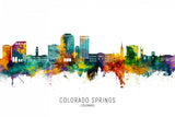 Colorado Springs Colorado Skyline Poster och Canvastavla