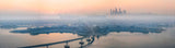 City in the morning mist Poster och Canvastavla