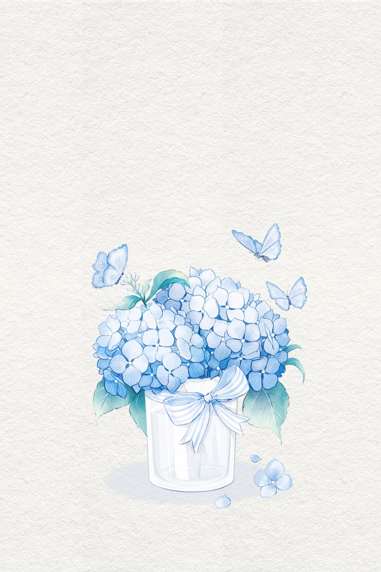 Blue Hydrangeas Poster och Canvastavla