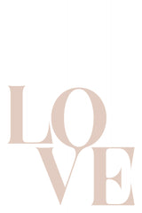 Love Beige Poster och Canvastavla