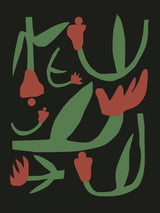 Red Flower Cut Out Poster och Canvastavla