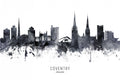 Coventry England Skyline Poster och Canvastavla