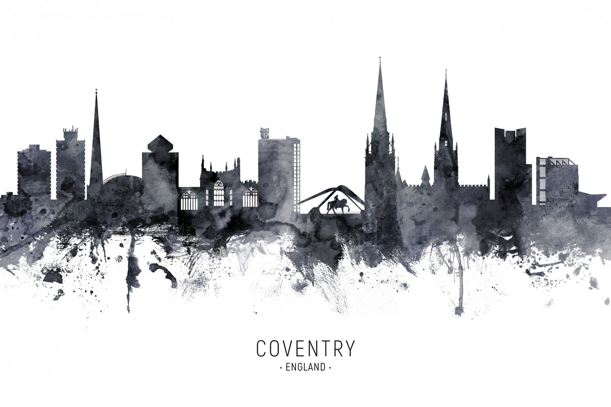 Coventry England Skyline Poster och Canvastavla