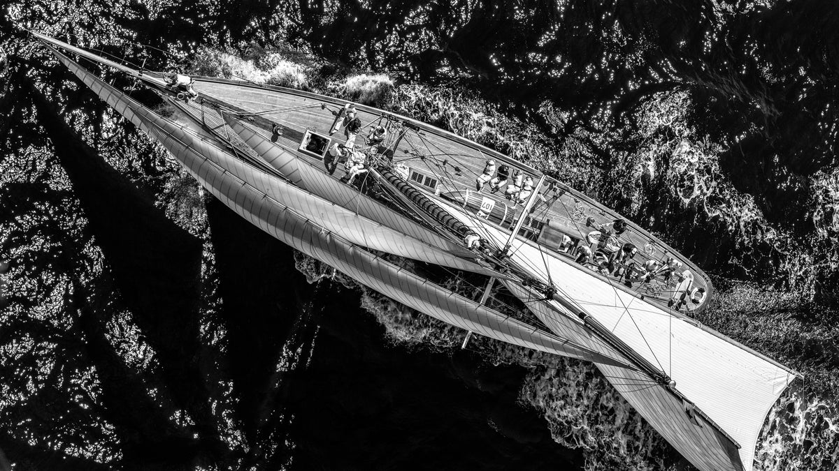 Above the racing ship Poster och Canvastavla