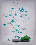 The first leaves and flowers in a creative way. Poster och Canvastavla
