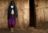 Masai girl .. at her home Poster och Canvastavla