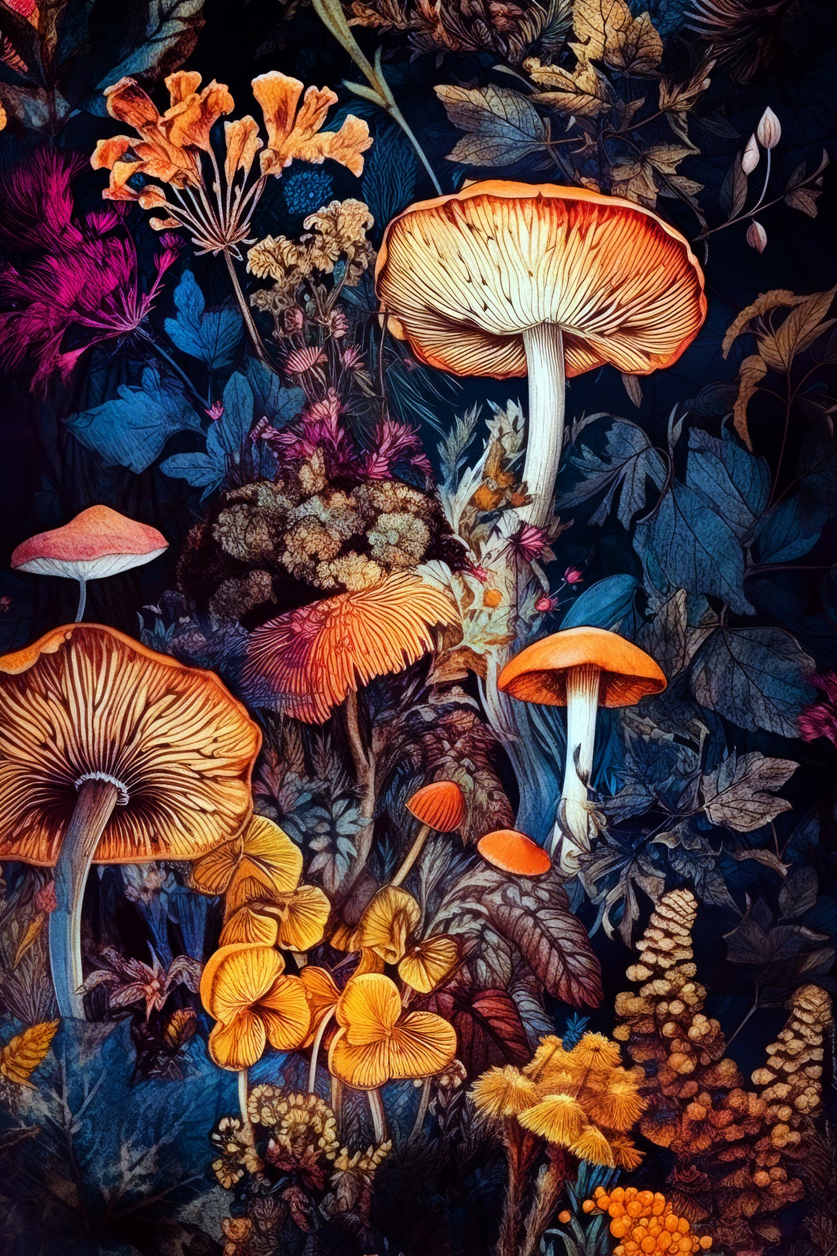 Mushrooms 1 Poster och Canvastavla