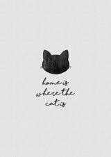 Home Is Where the Cat Is Poster och Canvastavla