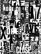 Typography Bw 001 Poster och Canvastavla