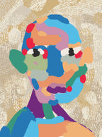Painted Portrait Poster och Canvastavla