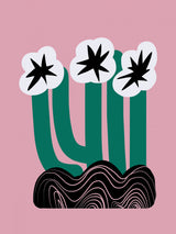 Black Star Flower Poster och Canvastavla