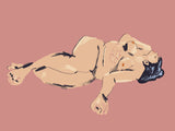 A Girl Lying Poster och Canvastavla