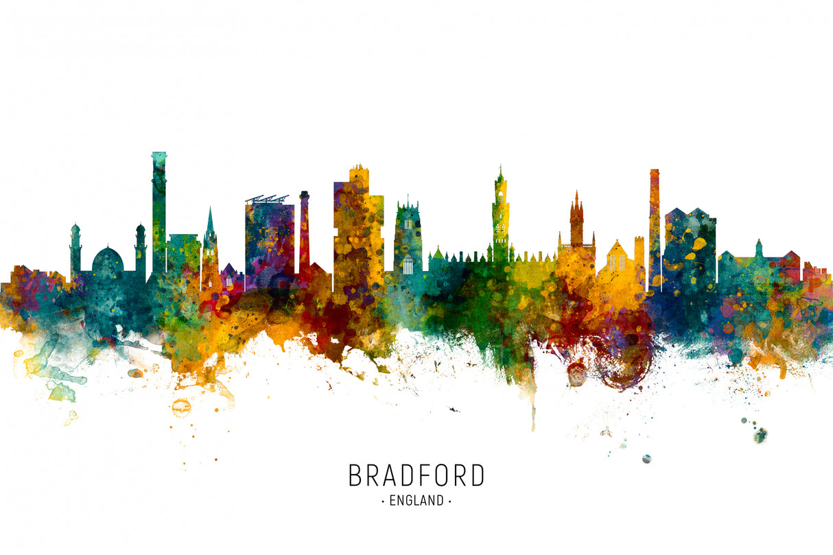 Bradford England Skyline Poster och Canvastavla