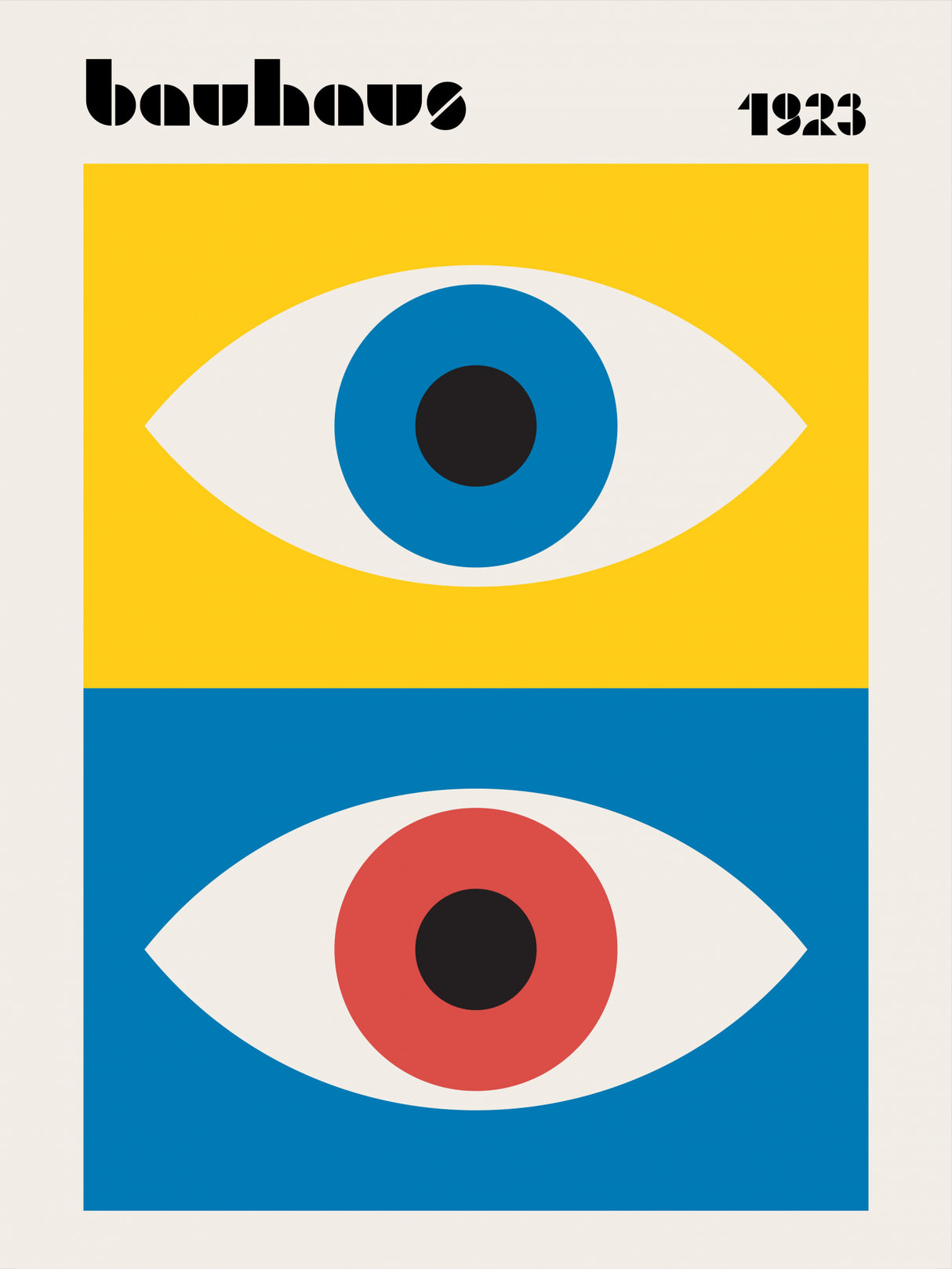 Bauhaus Eyes Abstract Poster och Canvastavla