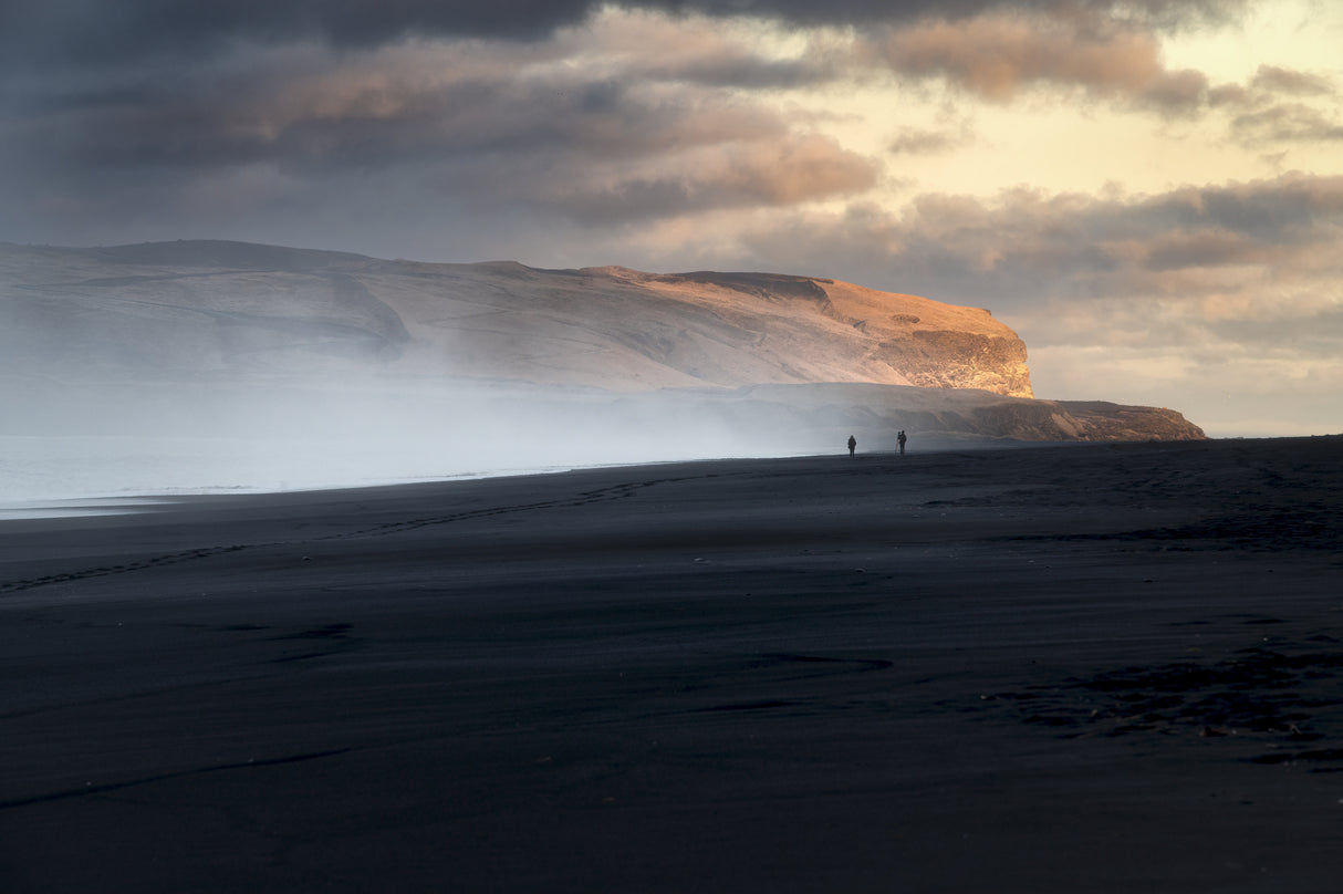 Black Sand Beach Poster och Canvastavla