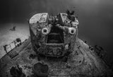 Machine gun on wreck of MV captain Keith Poster och Canvastavla