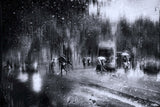 Viale Trastevere in the rain - Rome Poster och Canvastavla