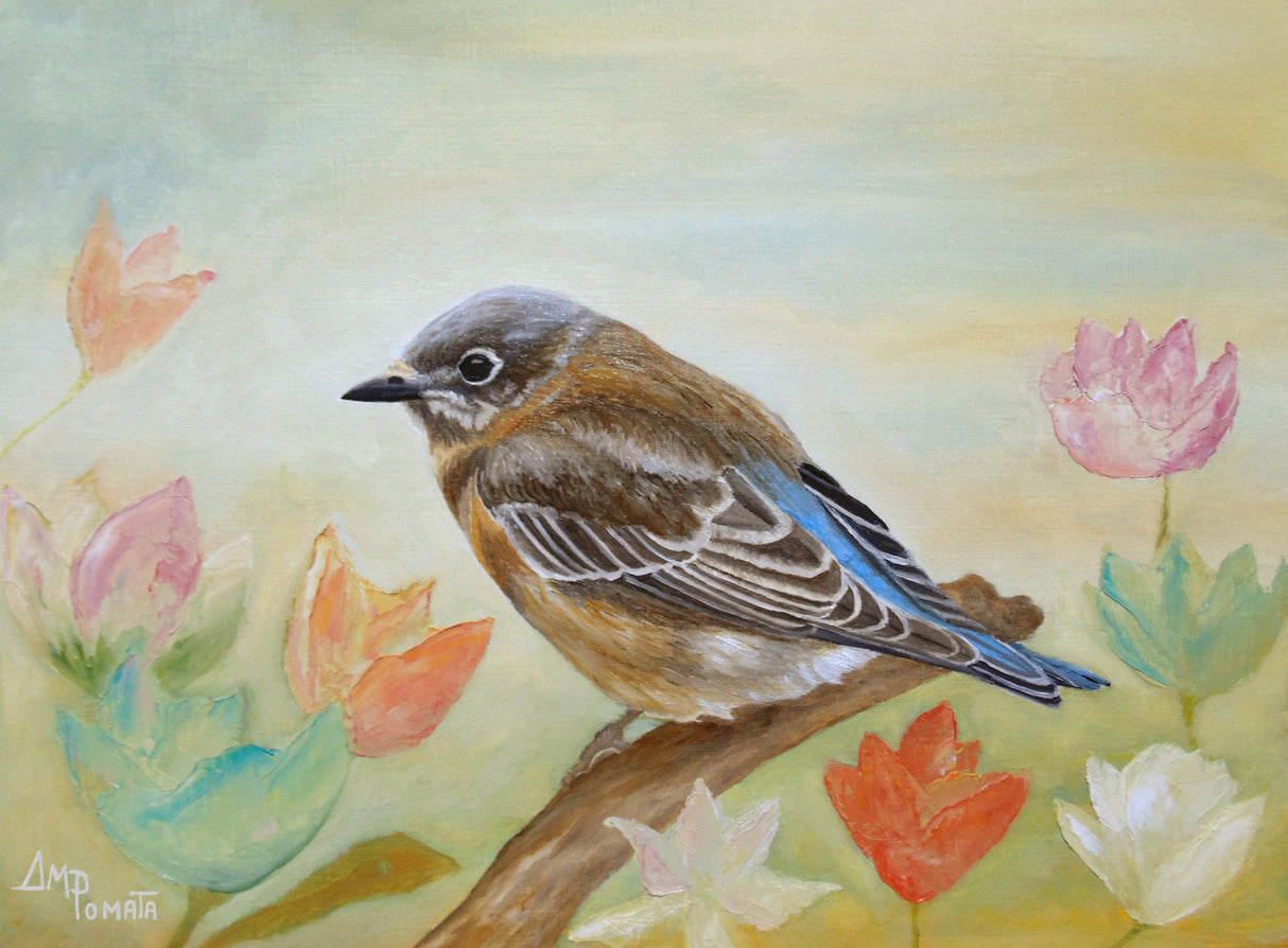 Bluebird On a Sunny Day Poster och Canvastavla