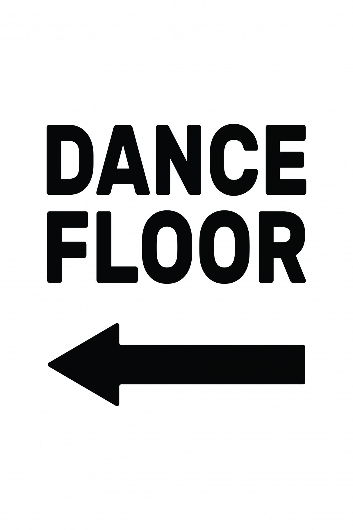Dance Floor Arrow Left Poster och Canvastavla