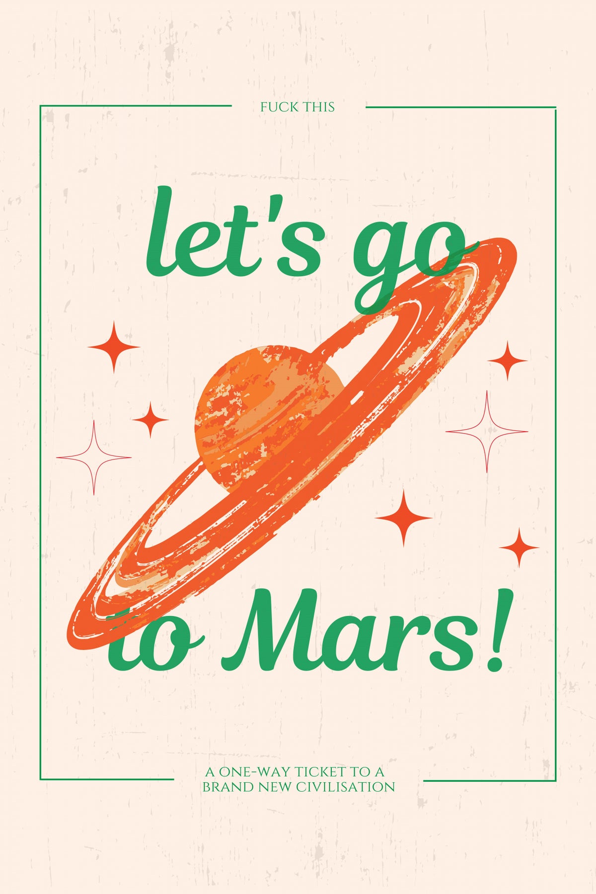 Mars Poster och Canvastavla