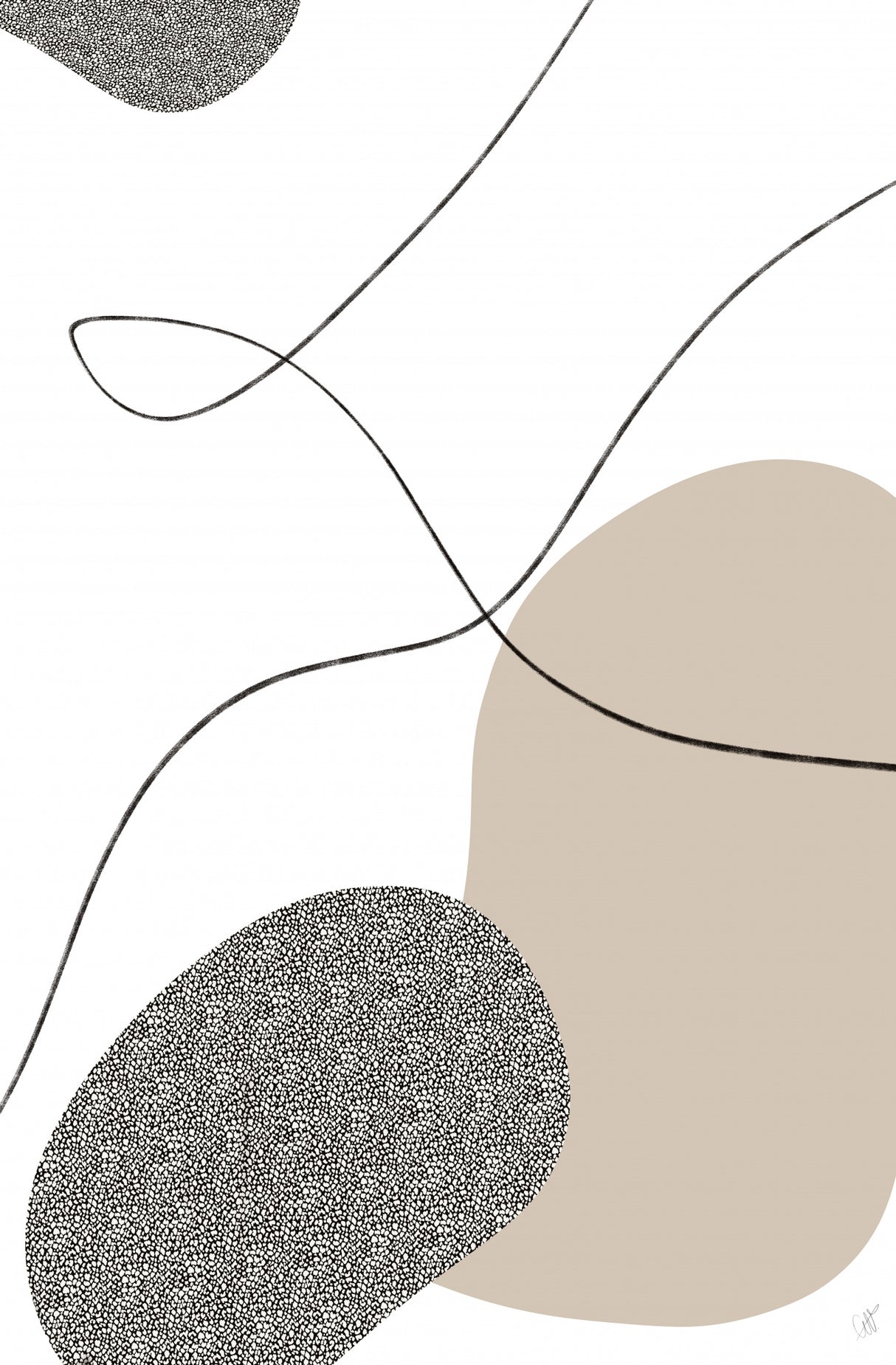 Abstract Bubbles Poster och Canvastavla