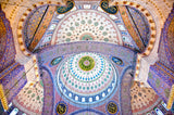 The Blue Mosque – The Sultan Ahmed Mosque. Columns and Main Domes. Istanbul. Turkey © Nora de Ang Poster och Canvastavla