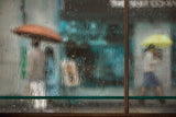 Rainy day in downtown Poster och Canvastavla