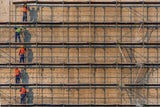 Construction workers and scaffolds Poster och Canvastavla