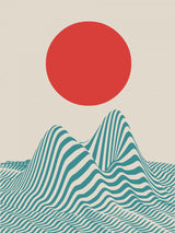 Red Sun Dune Poster och Canvastavla
