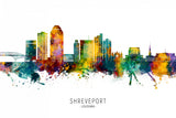 Shreveport Louisiana Skyline Poster och Canvastavla