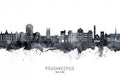 Poughkeepsie New York Skyline Poster och Canvastavla