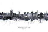 Poughkeepsie New York Skyline Poster och Canvastavla