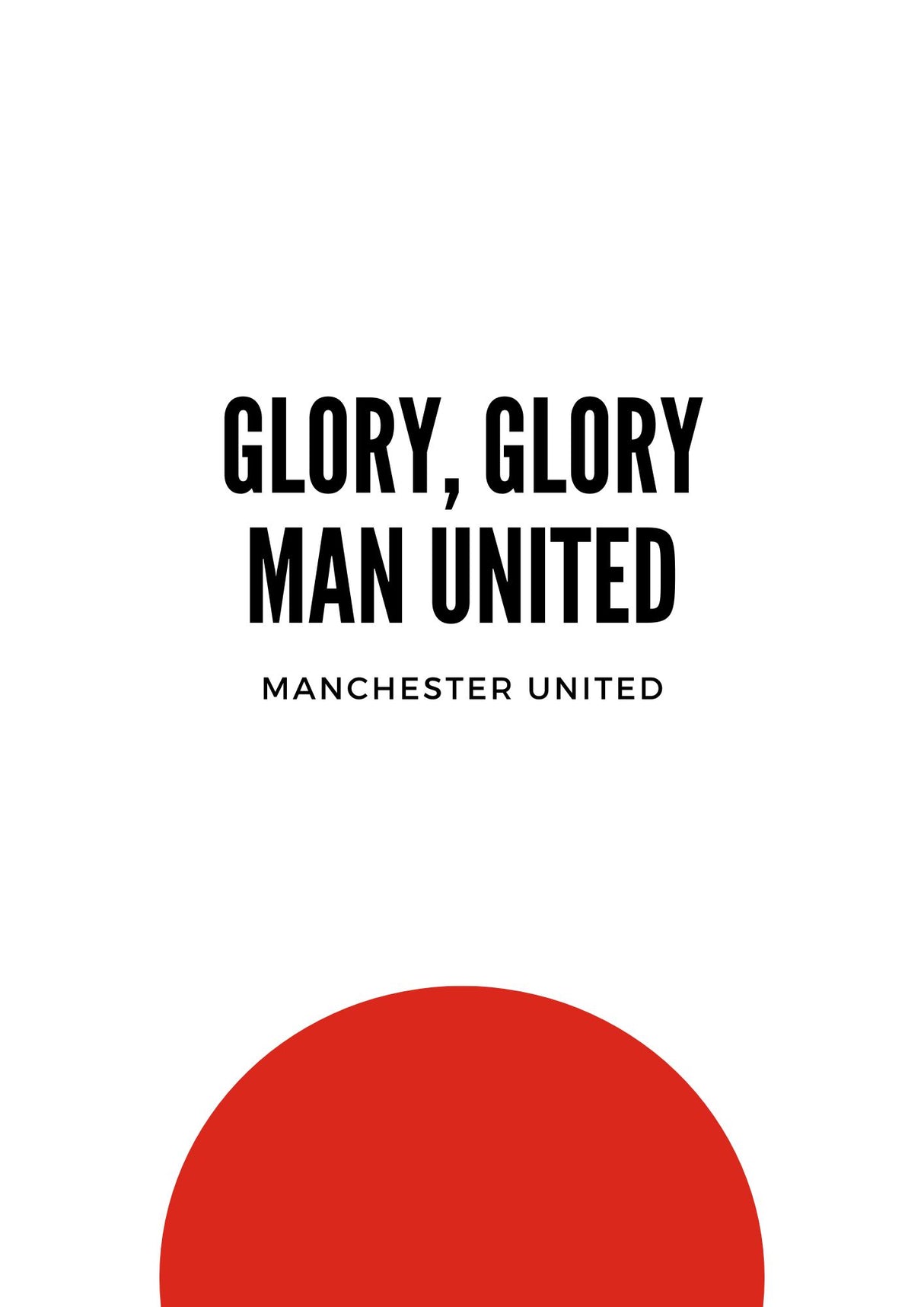 Manchester United - Glory, glory man united poster