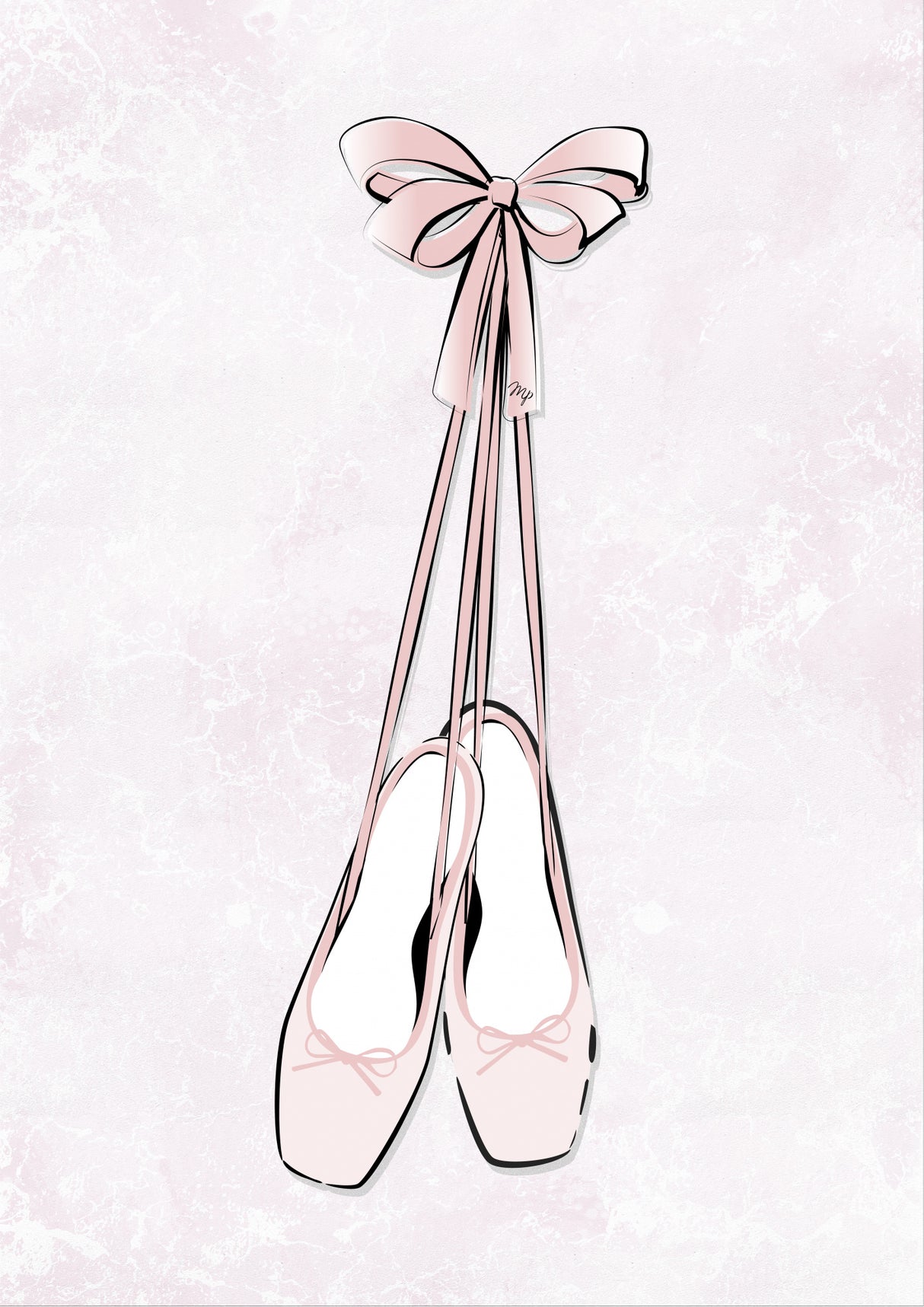 Ballerina Shoes Poster och Canvastavla