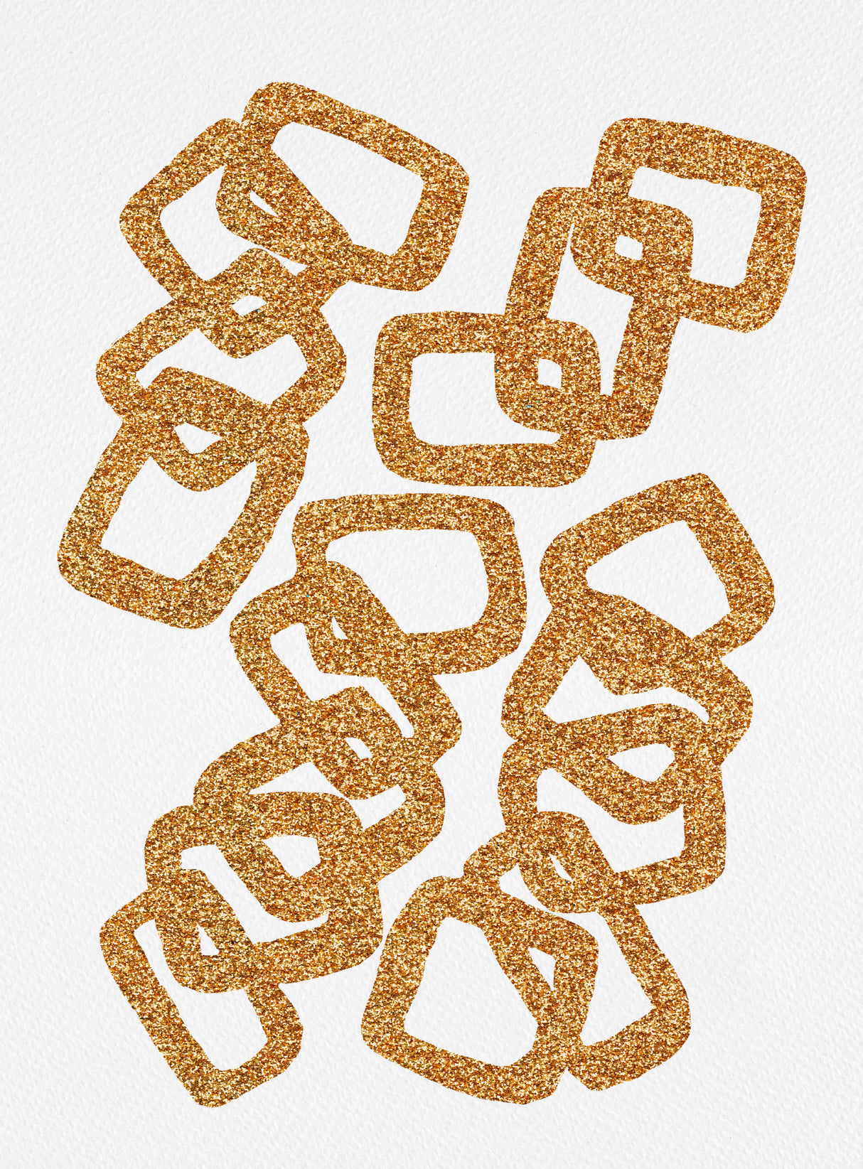 Copper Glitter Rectangle Chain Poster och Canvastavla