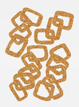 Copper Glitter Rectangle Chain Poster och Canvastavla