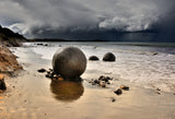 Moeraki Round Boulders Poster och Canvastavla