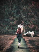 the little Red and the white wolfs Poster och Canvastavla